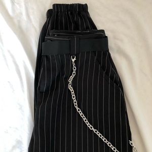 Pinstripe Chain Joggers